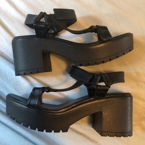 Forever 21 Platform Heeled Sandals